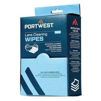 Серветки для очищення лінз Portwest PA01, 100 шт PA01WHR фото
