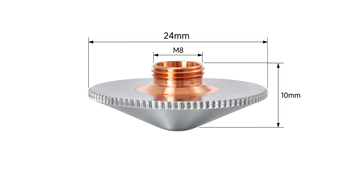Сопло одинарне TRUMPF ECE M8 хромоване, 0.8 мм 0352280 фото