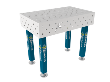 Стіл зварювальний PLUS INOX 1000x600 мм, 16 мм, 100x100, стаціонарний 16_100x100_S_INOX_PLUS_100x60 фото